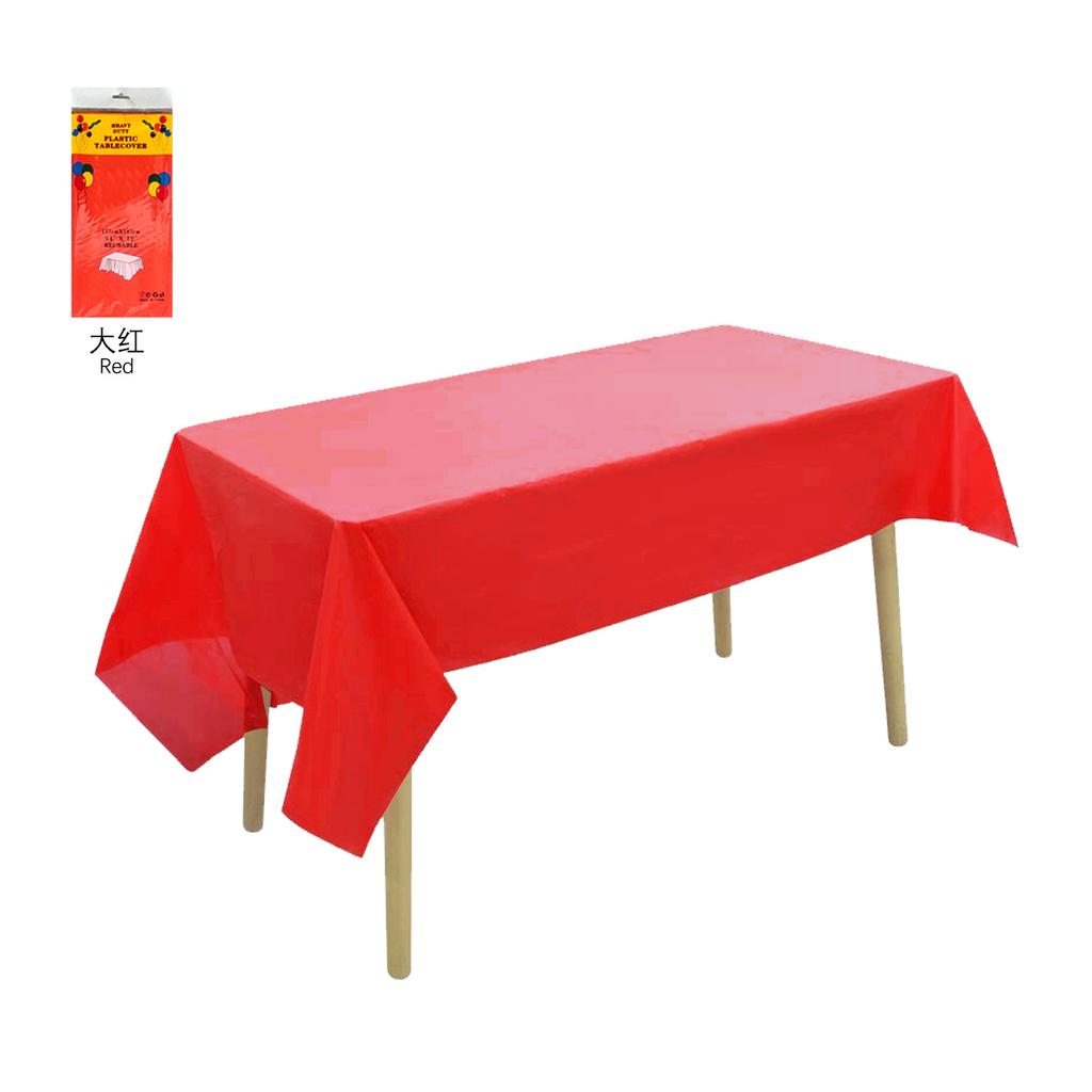 12 Colors Available Solid PEVA Anti-Wrinkle Disposable Rectangular Tablecloth, Suitable for Indoor And Outdoor Parties, Picnics, Birthdays, Weddings