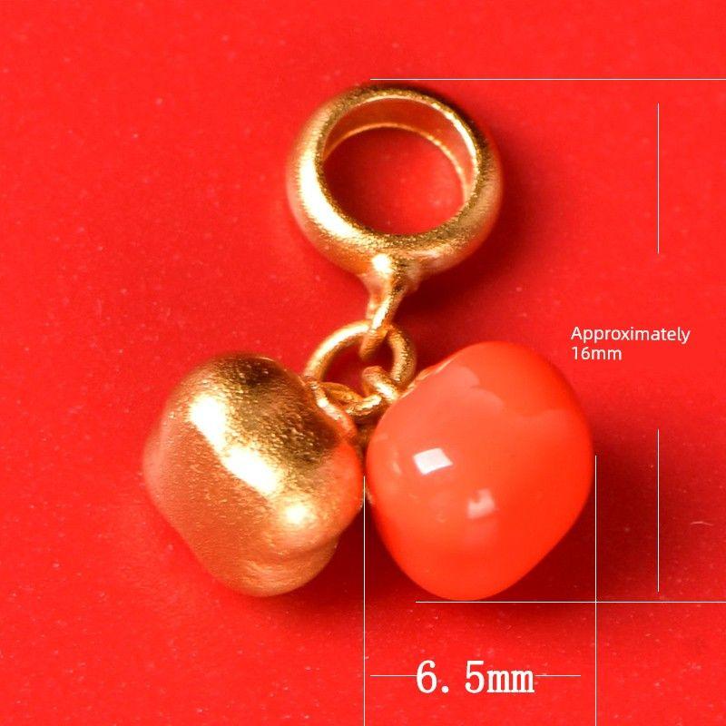 

DIY Alluvial Gold Persimmon Ruyi Good Thing Enamel Good things become double one