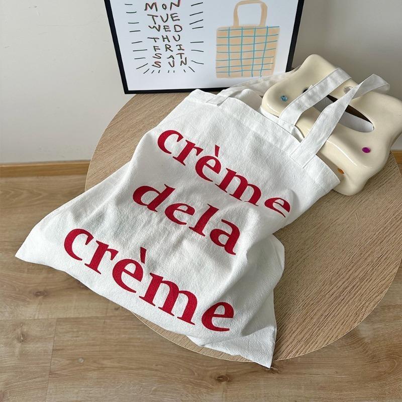 Large Capacity Pink Color Beach Bag Cosmetic Makeup Lipstick Bag Women Shoulder Canvas Handbag Letter Ins Tote Bag