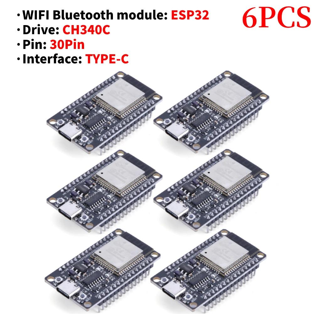 ESP32 WROOM-32 Development Board 5V TYPE-C CH340C WiFi+Bluetooth Ultra-Low Power Consumption SPI Flash 32Mbits Wireless Module