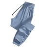 Men's Thin Ice Silk Summer Joggers: Breathable, Quick-Drying, Sun-Protective Running and Sports Pants for Outdoor Activities