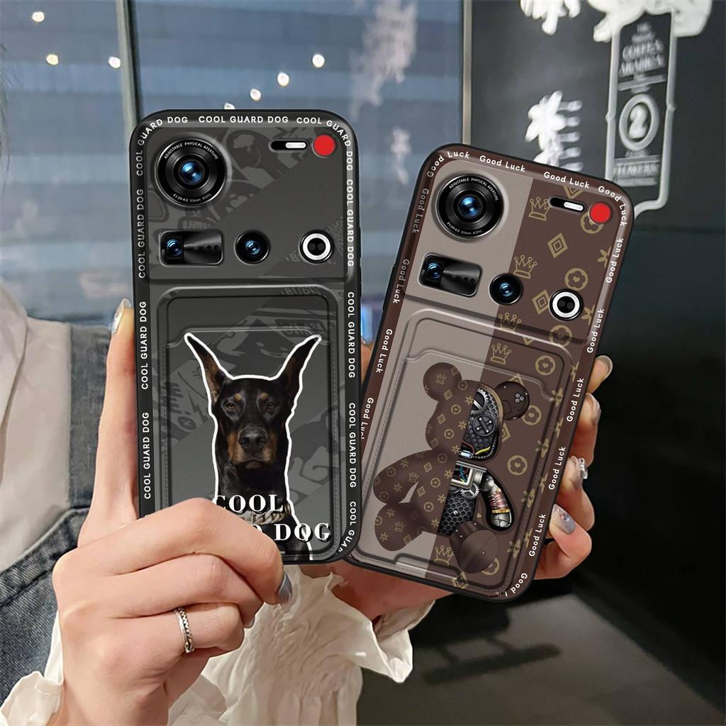 Weiche Hülle Silikon Handyhülle Für ZTE Nubia Z70 Ultra Staubschutz Schutz Stoßfest Kartenfach Kartensteckplatz Vollständige Umhüllung