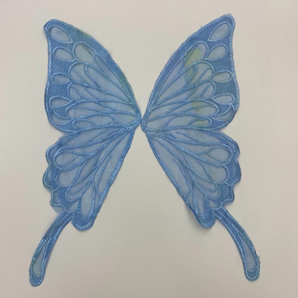 Large Water-Soluble Lace Embroidery Butterfly Pair, Back Flower, Applique Lace Diy Butterfly Cloth Sticker Collar Flower Accessories