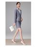 Dark Blue Women's Suit Set: Professional Attire with a Goddess Style – Perfect for Front Desk Workwear.