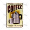 Rusty Coffee Metal Poster Decorative Plate Classic Tea Metal Signs Home Bar Cafe Wall Decor Signs Old Metal Plaque Wall Plate