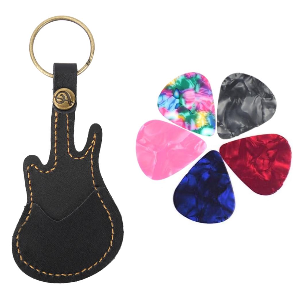 Alomejor Guitar Guitar Pick Pick Made of Ultra Key Convenient to Hard to Includes Guitar Picks Gift for Music Enthusiasts Pick, Bag, Holder, Case,