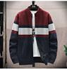 Men's Striped Zippered Cardigan Sweater - Thick Warm Color-Blocked Knitwear for Casual Fall Winter Wear