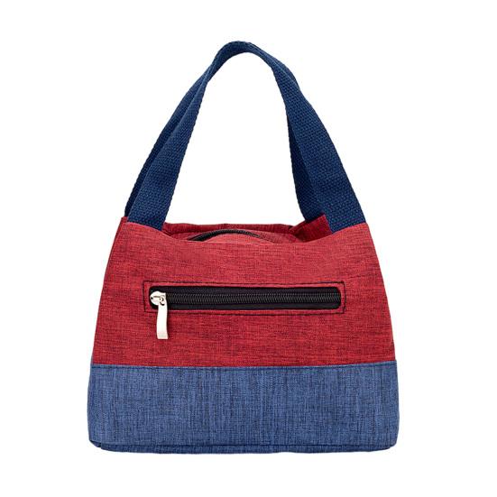 Lunch Bag Large Design Opening Structure Oxford with Thickened Carrier Large Capacity красный