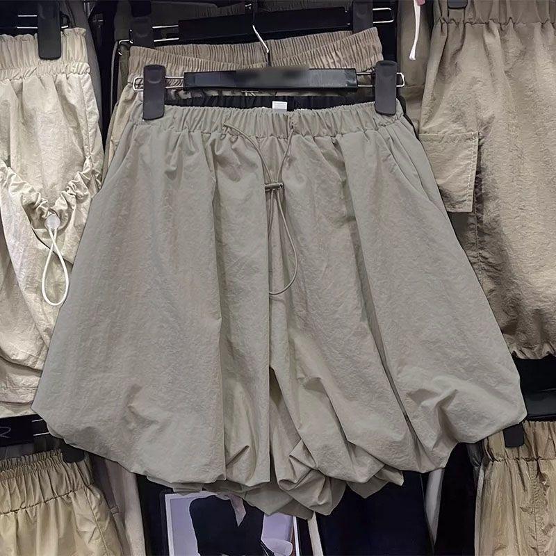 

Летние женские тонкие брюки-баллоны в французском стиле - Шорты А-силуэта с высокой талией и широкими штанинами 2XL