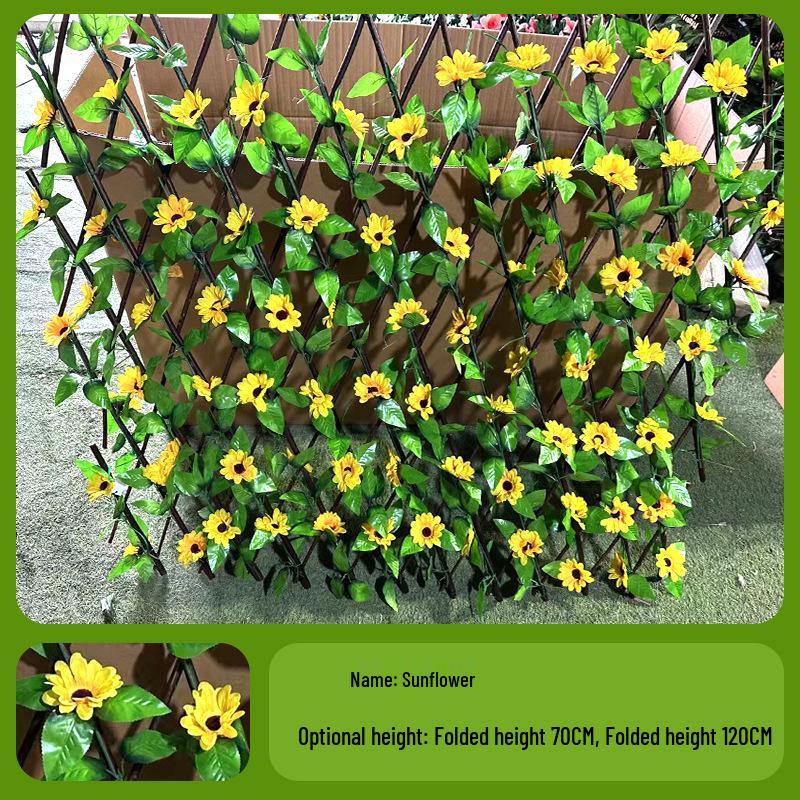 Expandable Pastoral Ivy Leaf Fence: Outdoor Green Hedge for Garden or Courtyard Decoration