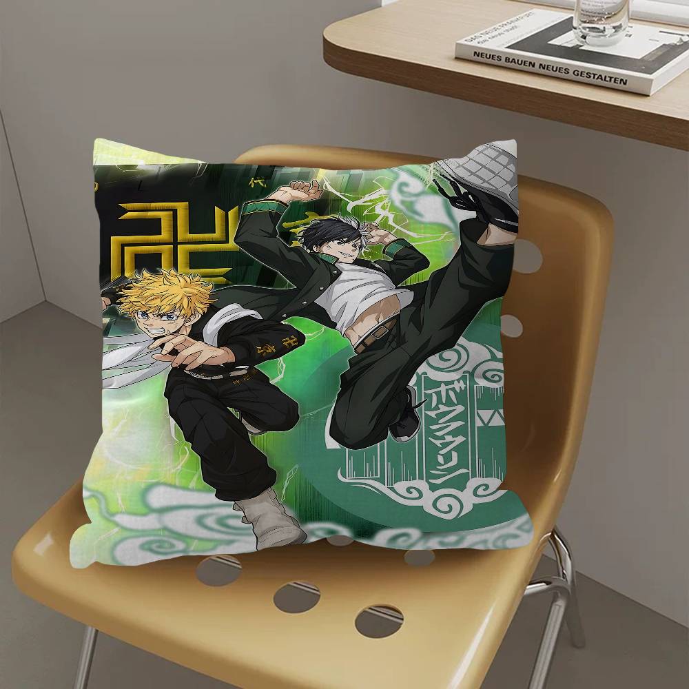 Anime Wind Breaker Decorative Room Aesthetics Pillow Case Home Decor Bedroom Sofa Bed Couch Pillow Cover 45x45