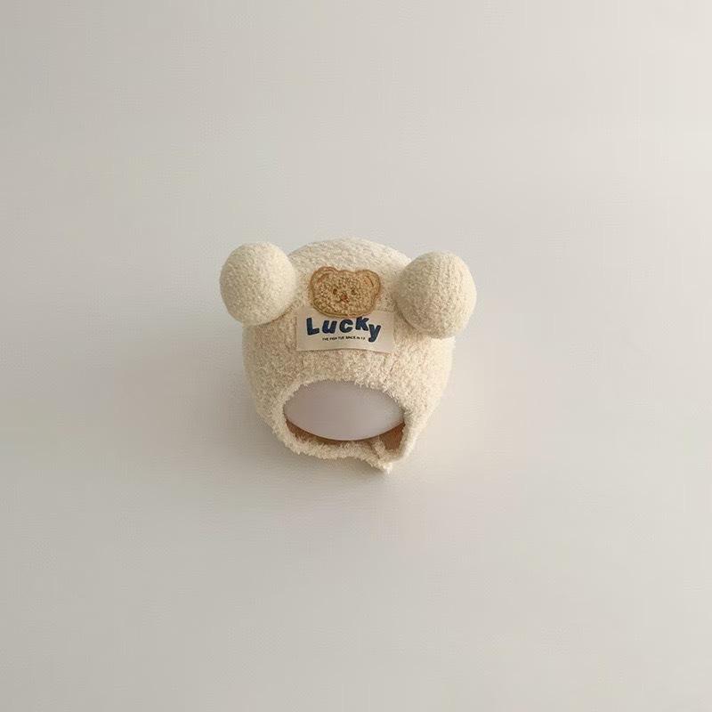 Yixin baby hat autumn and winter new cute bear baby windproof baby ear hat