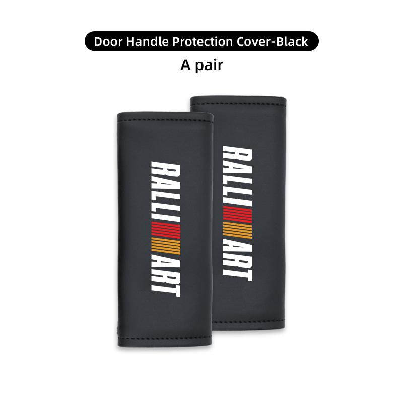 1/2pcs Leather Car Roof Armrest Pull Protection Cover Gloves Door Handle For Mitsubishi Outlander Lancer Cross Colt Xpander WM1