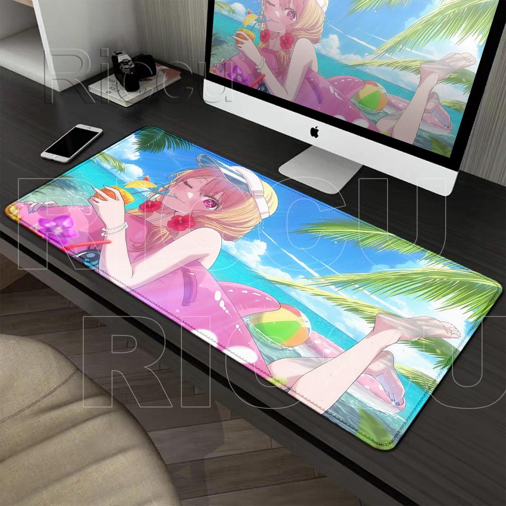 Gaming-Zubehör Mauspads Oshi No Ko Hoshino Ai Computertastatur Teppich Kawaii Mädchen Verriegelungskante Gummi Ästhetik Schreibtischunterlagen