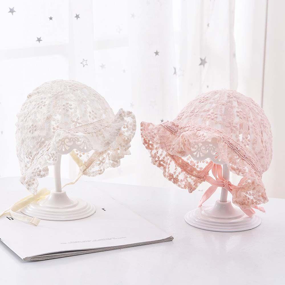 Breathable Lace Girl Newborn Sun Caps Infant Bonnet Cotton Baby Hat