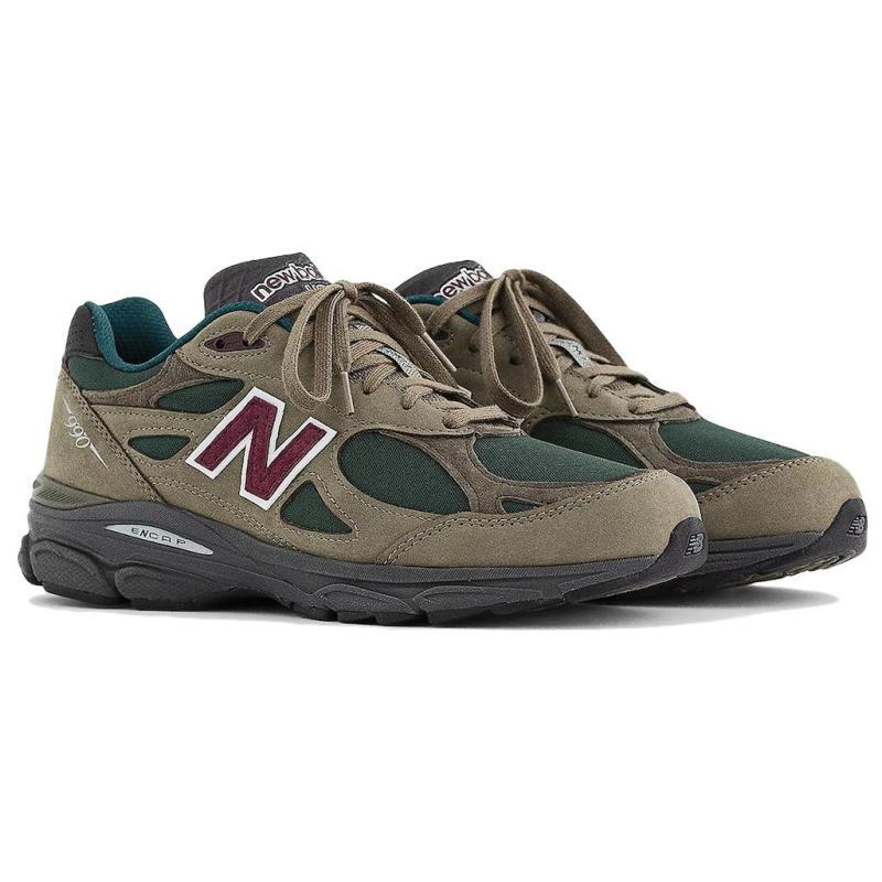 New Balance 990v3 MiUSA Teddy Santis Green Purple Sneakers M990GP3