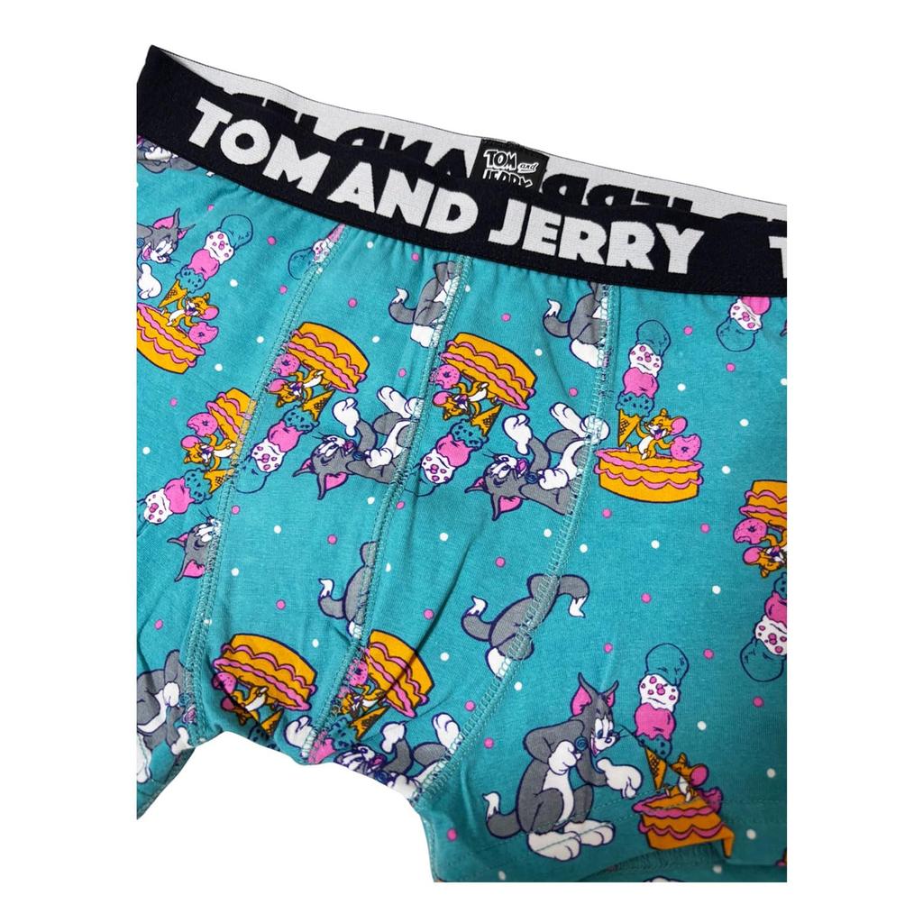Tom and Jerry Men's Boxer Briefs, Cake and Ice Cream, Warner Bros., Size Medium