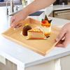 Wooden Serving Tray Plate for T Set Fruits Candies Food Towel (Dark Color)