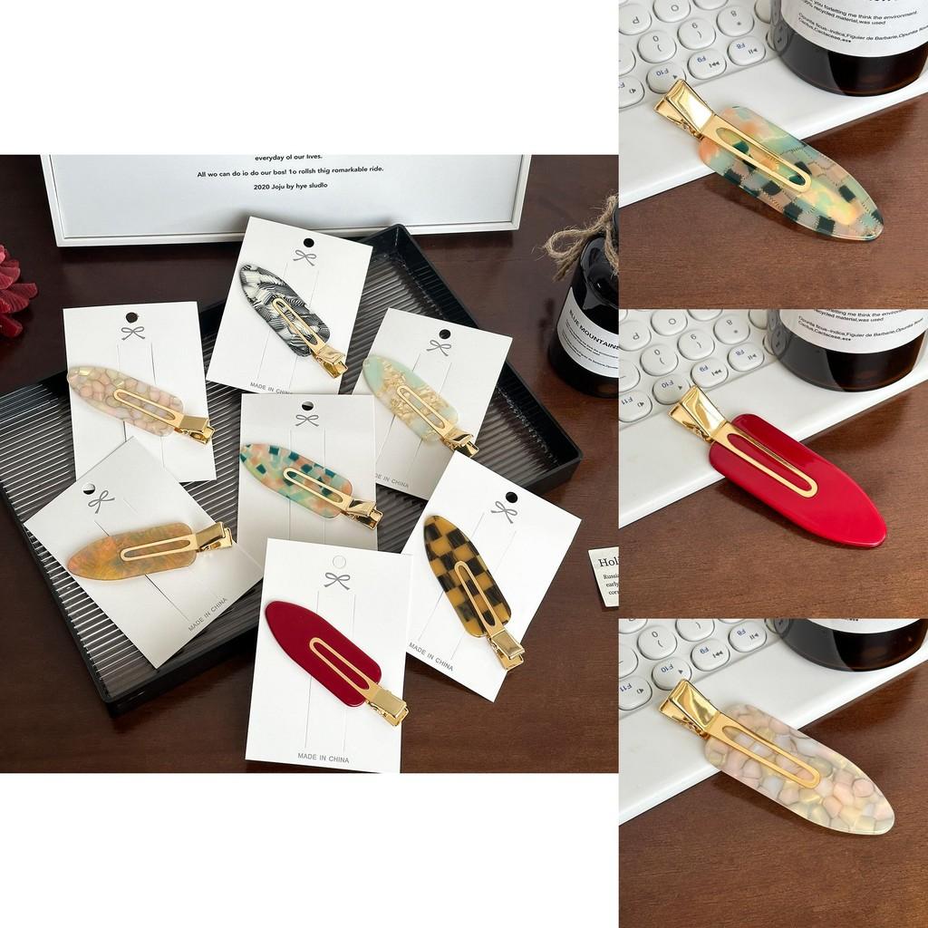 Extra Large Acetate No Trace Hair Clip Fashionable Plaid Hairpin For Women