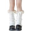 Kawaii High Elastic Lace Leg Warmers Lace Trim Knitted Foot Cover Sweet Style Children's Foot Warmer Children Wear