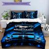 Mustang 3pcs Bedding Set Duvet Cover Closure Includes 1 Duvet Cover & 2 Pillowcases for All Seasons Bedroom Home Dorm Decor