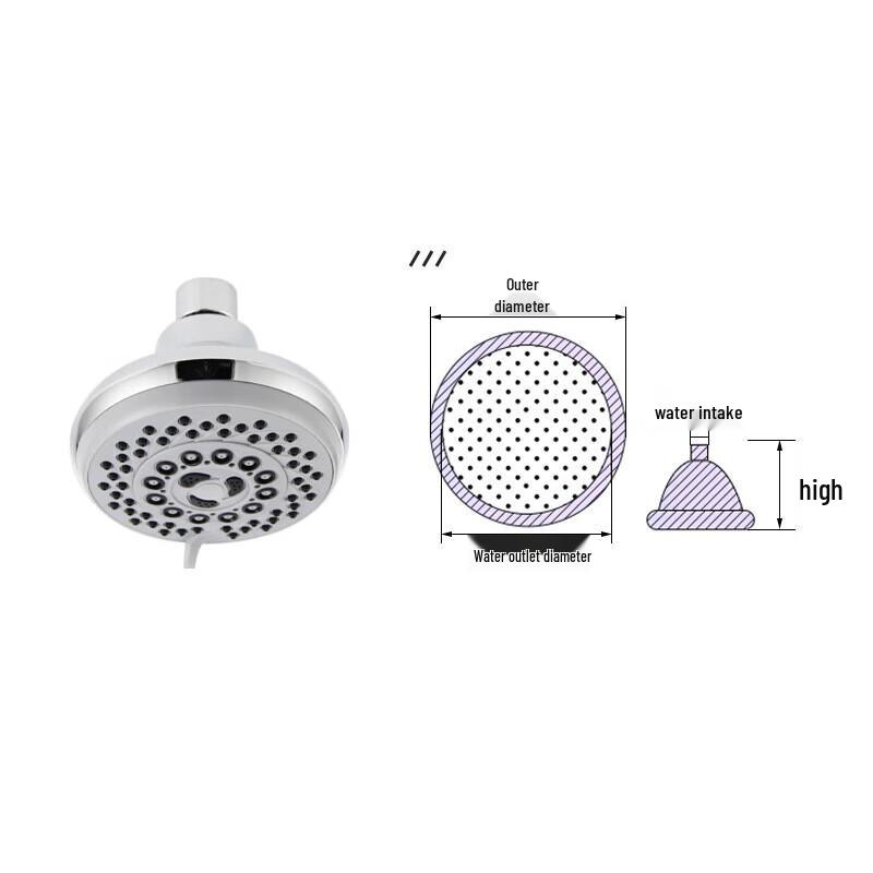 Pressurized Multi-function Plastic Shower Head