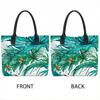  Tropical Leaf Print Tote Bag Stylish Casual Lightweight Large Capacity Daily Carry Handbag
