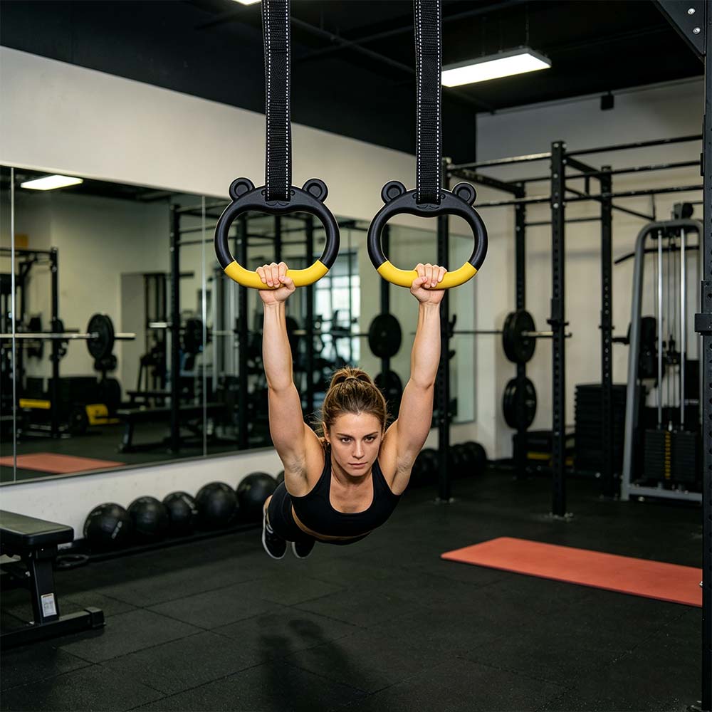 Mit Gurten Klimmzugstange Rutschfester Fitness-Trainingsring Gymnastikringe Gymnastikausrüstung