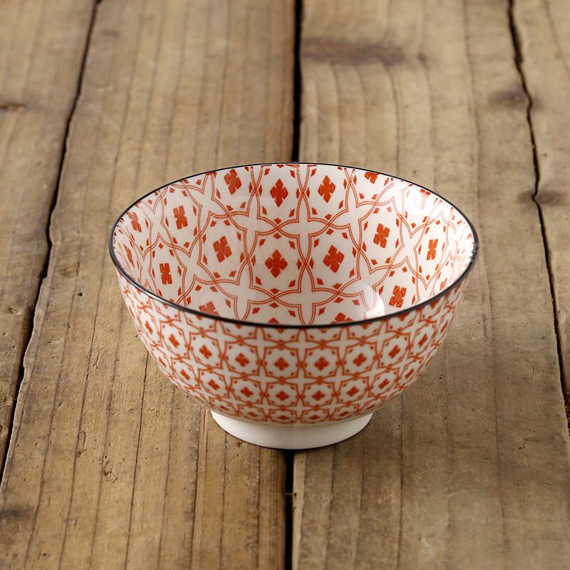 

DREAM Japanese Underglaze Ceramic Threaded High-Foot Bowl Set of 3