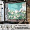 1Pc Cartoon Cat Printed Tapestry Living Room Background Wall Art Decoration Multi Size Space Pendant