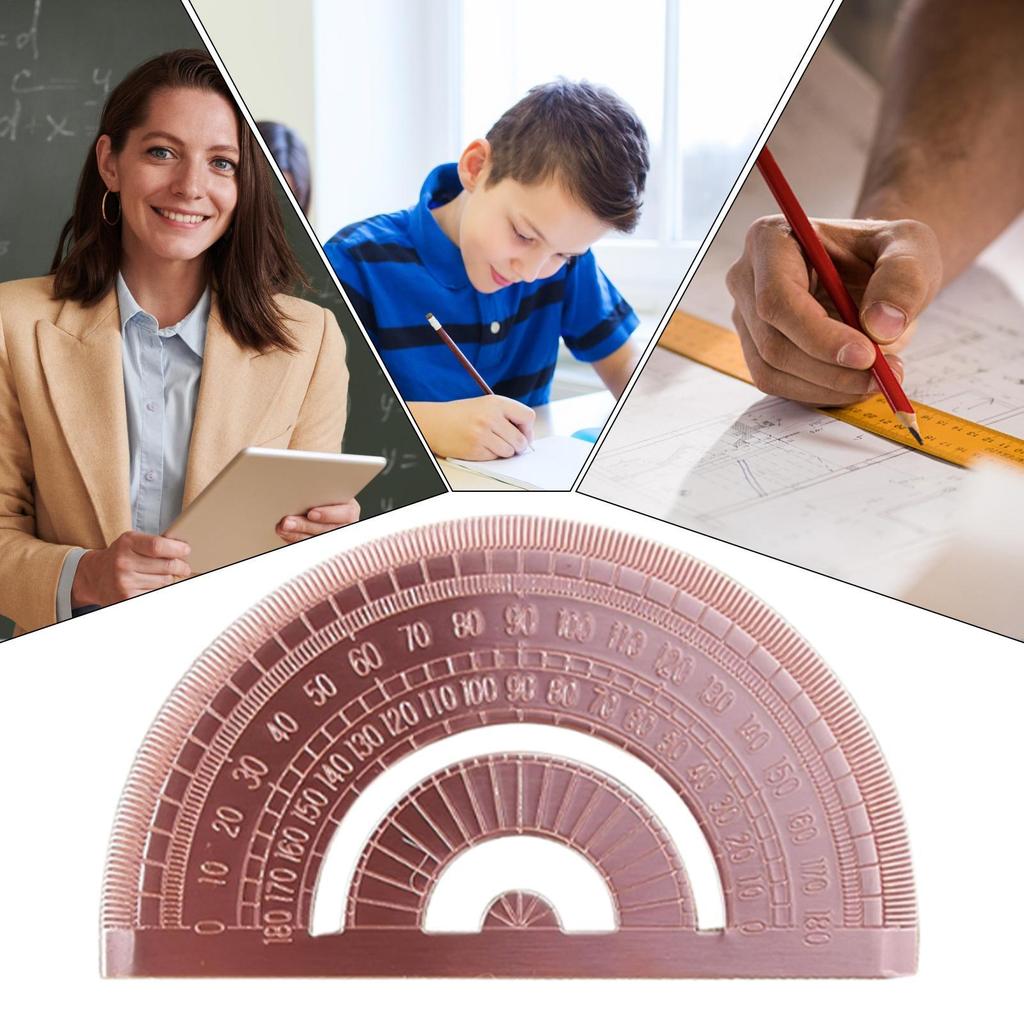 1pcs Creative Metal Angle Measuring Tool Vintage Copper Ruler Precision Protractor Stationery School Supplies For Students