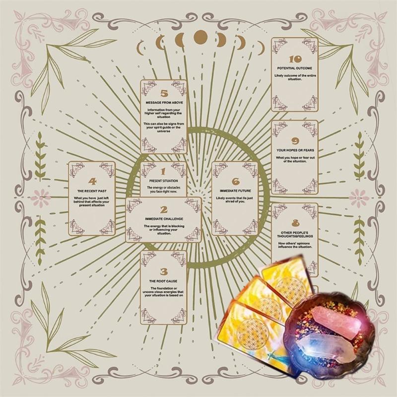 Divinations Tablecloth Reading Card Astrologys Tarots Cards Tablecloth Altars Cloth Divinations Board Game Accessories