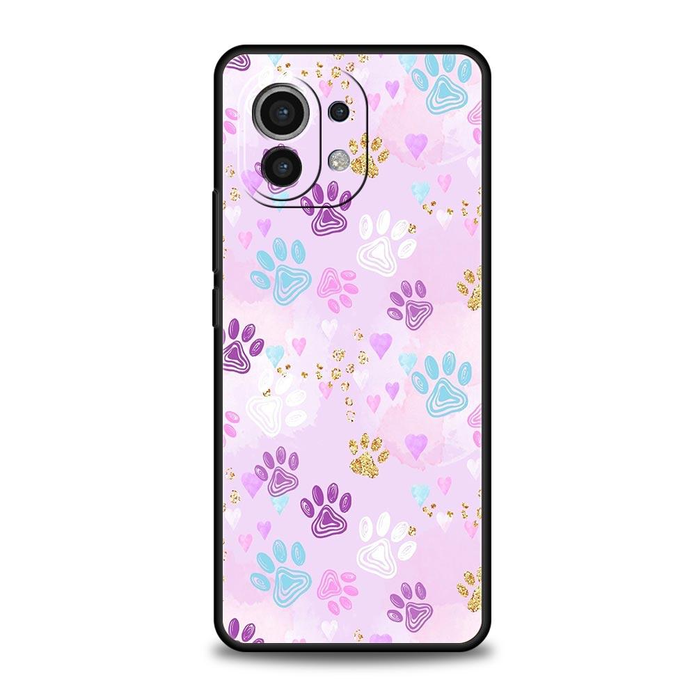 Hundepfotenabdruck Niedliche Handyhülle Für Xiaomi Mi 15 14 Pro 13 12 11 Lite 10T 11T 12T 13T 14T Poco X6 X5 X4 X3 NFC F3 F4 GT Hülle