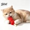 Stress Relief Pet Products Plush Cat Chew Toy Sugarcoated Haws Stick Design Kitten Teething Interactive Toys Stuffed Toy for Indoor Cats Biting,