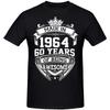 Unisex ženy Narozeniny Výročí Vtipná trička Vyrobeno v roce 1964 60. 60 let Vintage Bavlněné tričko Dárek Tričko s krátkým rukávem