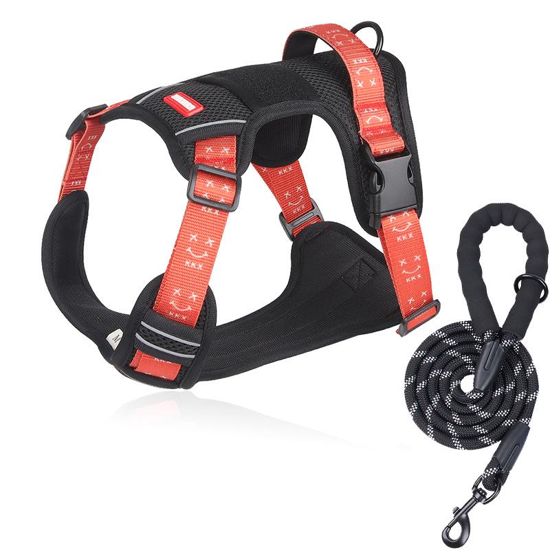 Retractable Dog Vest and Collar with Harness