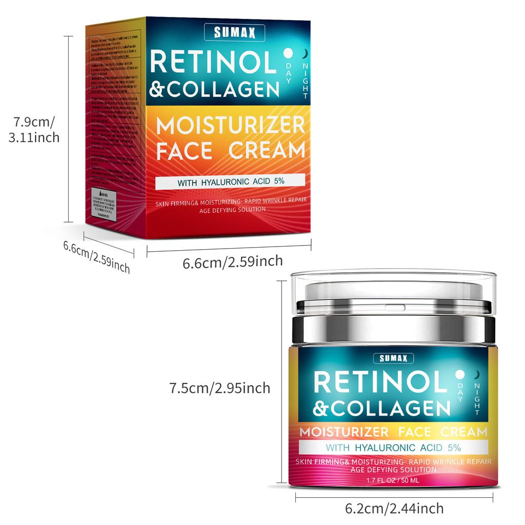 Retinol Pressed Face Cream 50ml Mooth Delicate Radiant and Translucent Rapid Absorption of Skin Retinol Anti Aging Serum