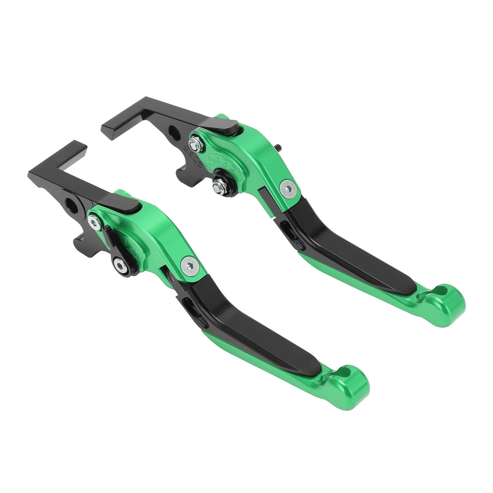 Pair Motorcycle Brake Clutch Levers Extendable Replacement for YAMAHA XMAX 250 XMAX300 XMAX400 Green