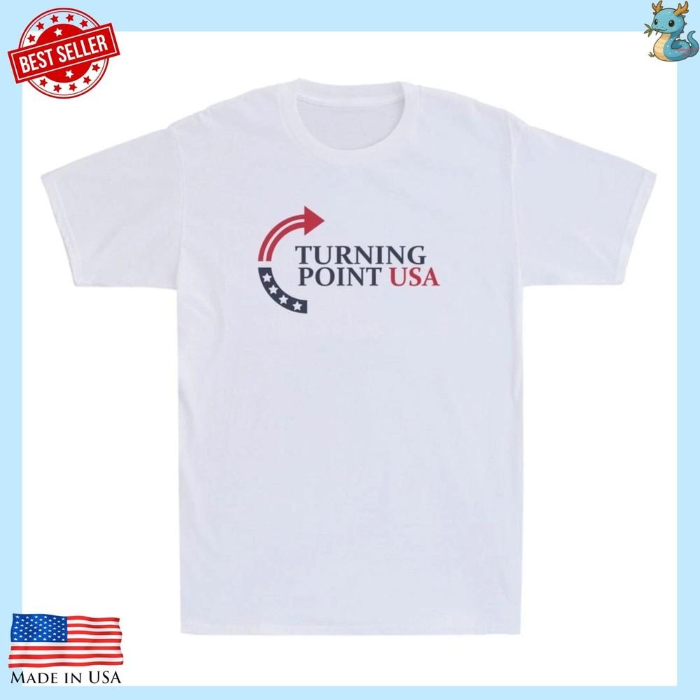 Charlie Turning Point USA Funny Meme Quote Novelty Short Sleeve T-Shirt Unisex T-Shirt S