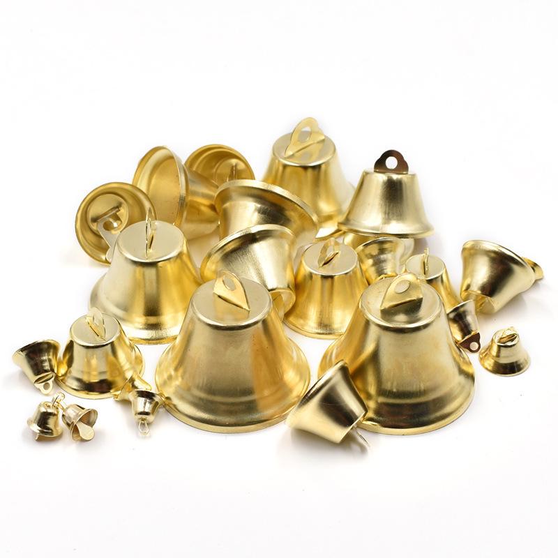 10-50MM Gold Open Trumpet Bell Christmas Decoration Wind Chime Bells for DIY Accessories