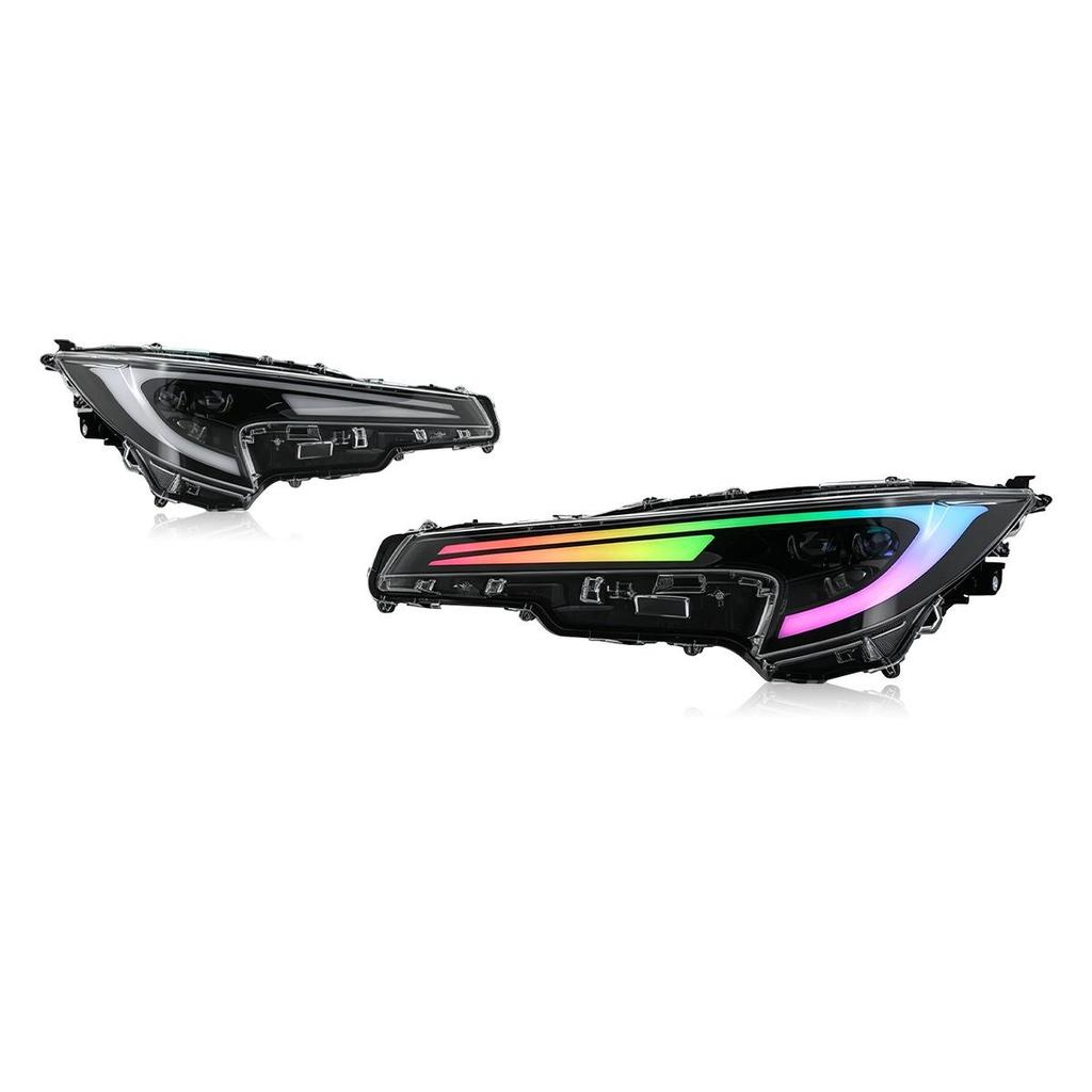 Compatible LED Headlight Assembly for 19-26 Toyota Levin: RGB Daytime Lights & Sequential Turn Signals
