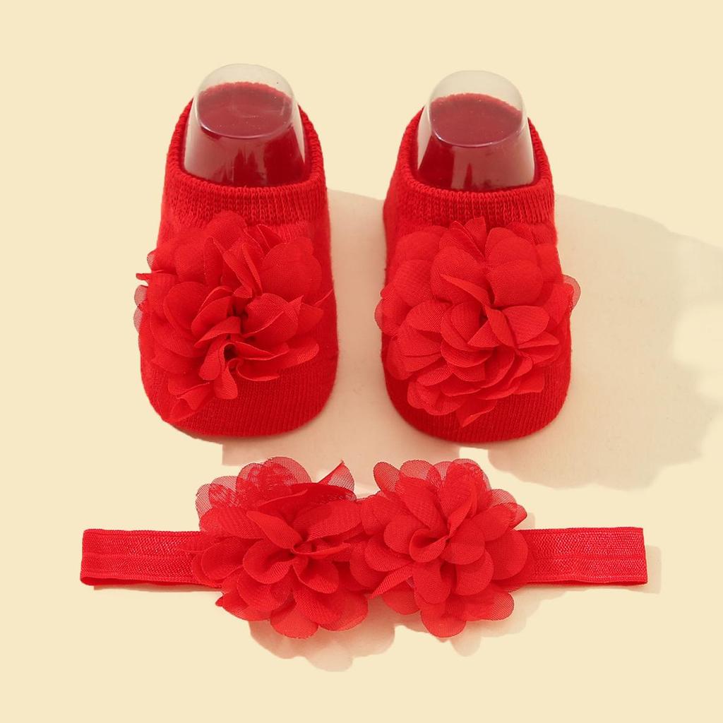 Adorable Flower Socks and Headband Set - Perfect for Baby Girls This Fall and Spring!