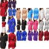Womens Plain Silk Satin Robes Bridal Wedding Bridesmaid Bride Gown Bath Robe