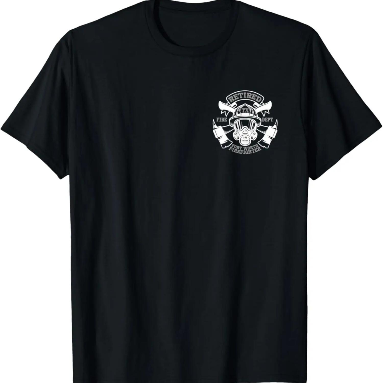 Retired Firefighter Fort Worth, Texas Tribute - 2 sided T-Shirt S чёрный