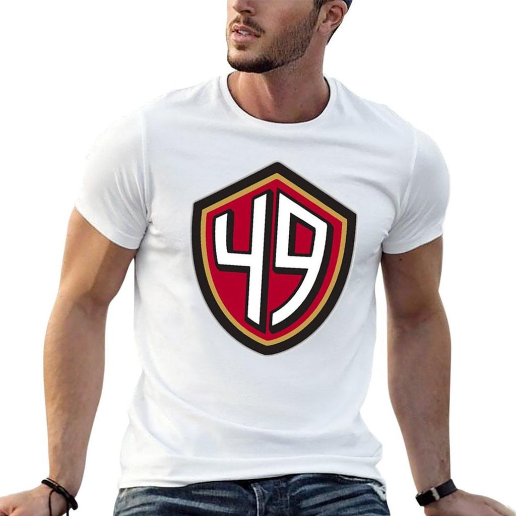 49ers (Go Niners!) T-Shirt-Grafiken übergroße Basketball-Grafik-T-Shirts schwarze T-Shirts für Männer