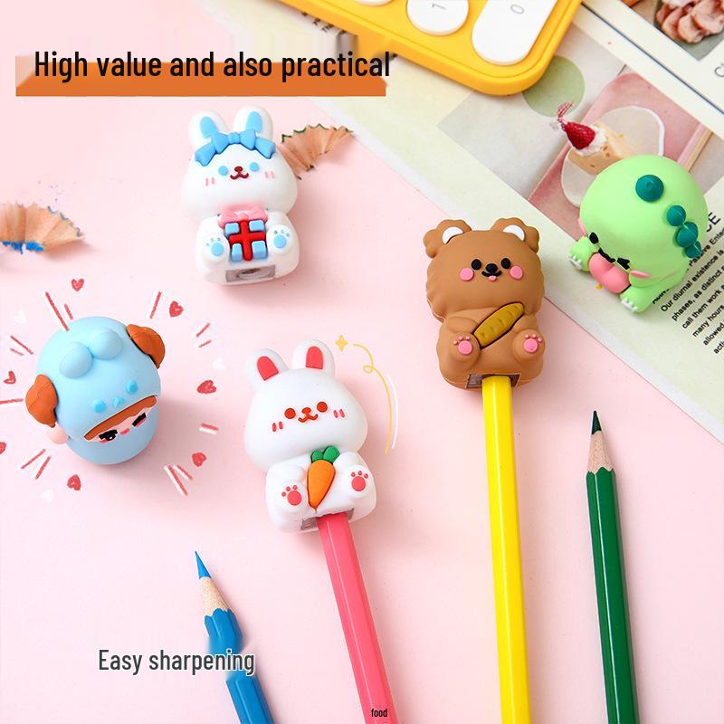Creative Rabbit-Shaped Cartoon Pencil Sharpener for Elementary Students