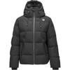 Comfort Sports Series Hooded Solid Color Zipper Casual Versatile Long Sleeve Down Jacket Women Outerwear Black P424W005-0018