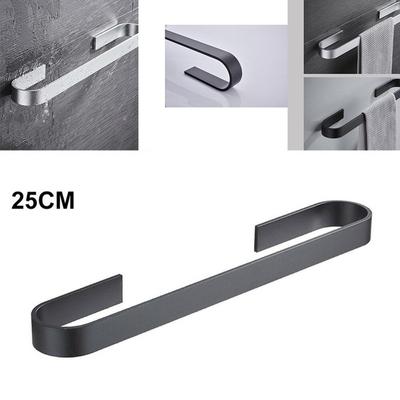Handtuchhalter, Handtuchhalter, Badezimmer, Handtuchhalter, Kleiderbügel, schwarz, silberfarben, Raum-Aluminium, Wandbehang, Handtuchhalter, Aufbewahrungsregal