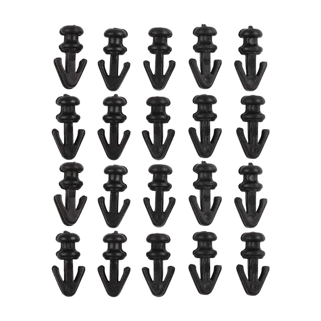 Right Door Buckle Rivet Seal Strip 20Pcs Black Car