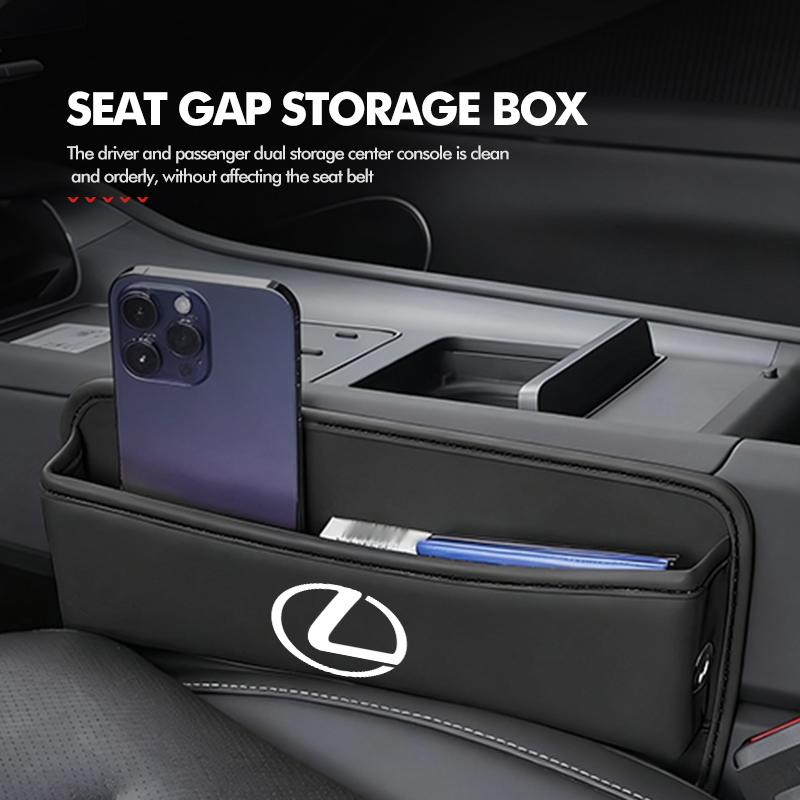 For Lexus Car Seat Organizer Leather Crevice Storage Box Auto Accessories RX350 IS250 CT200h ES250 ES300h NX300h IS200 GS300